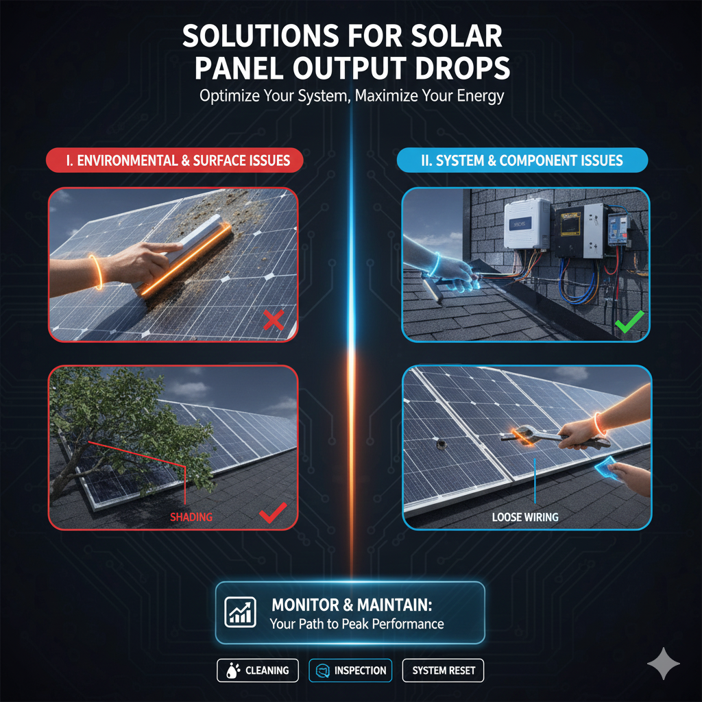 Solutions for Solar Panel Output Drops