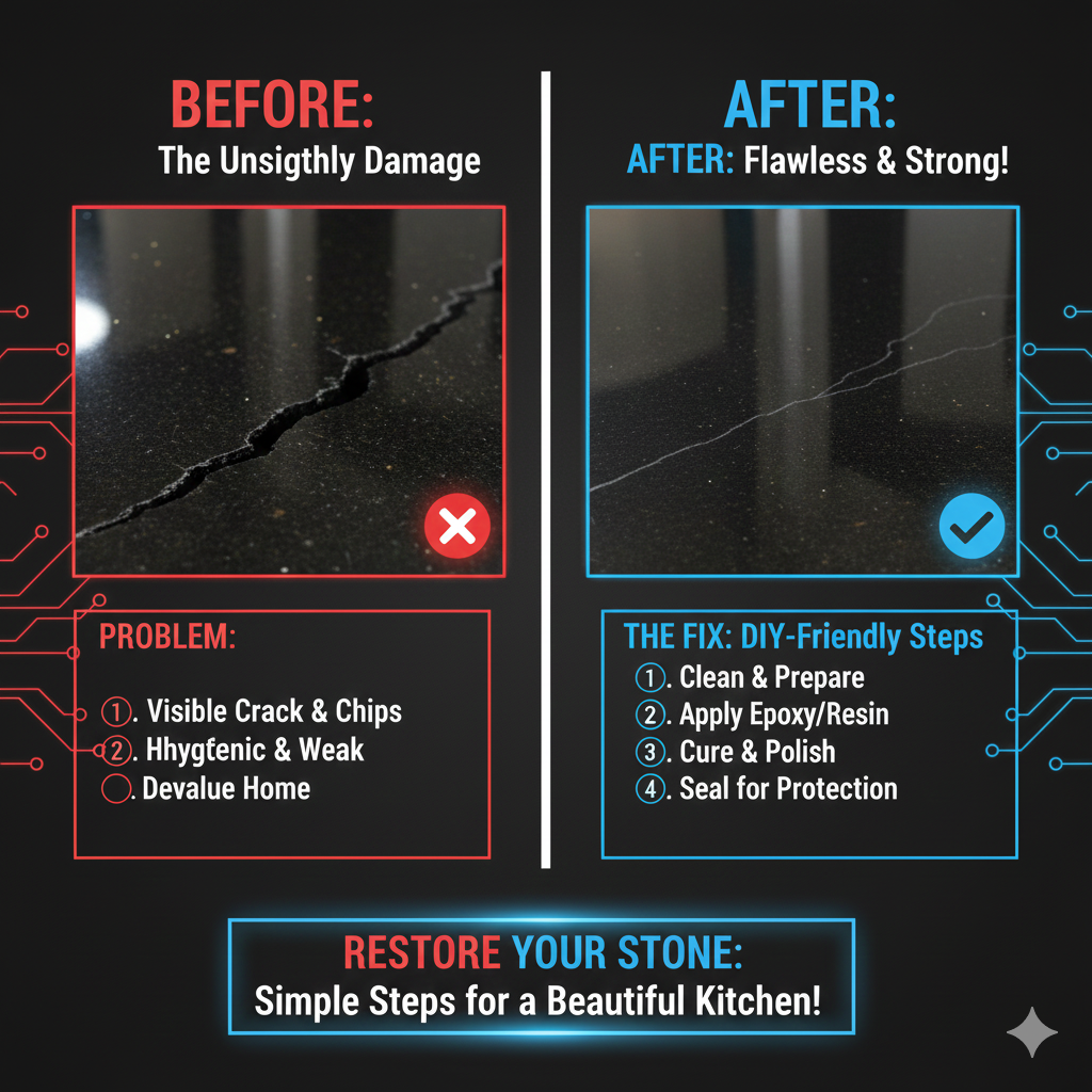 How to Fix Cracked Granite or Marble Countertops