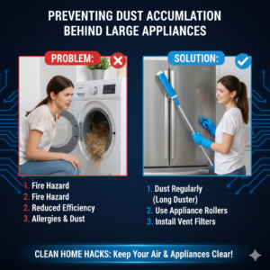 Preventing Dust Accumulation Behind Large Appliances