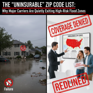 The “Uninsurable” ZIP Code List: Why Major Carriers Are Quietly Exiting High-Risk Flood Zones