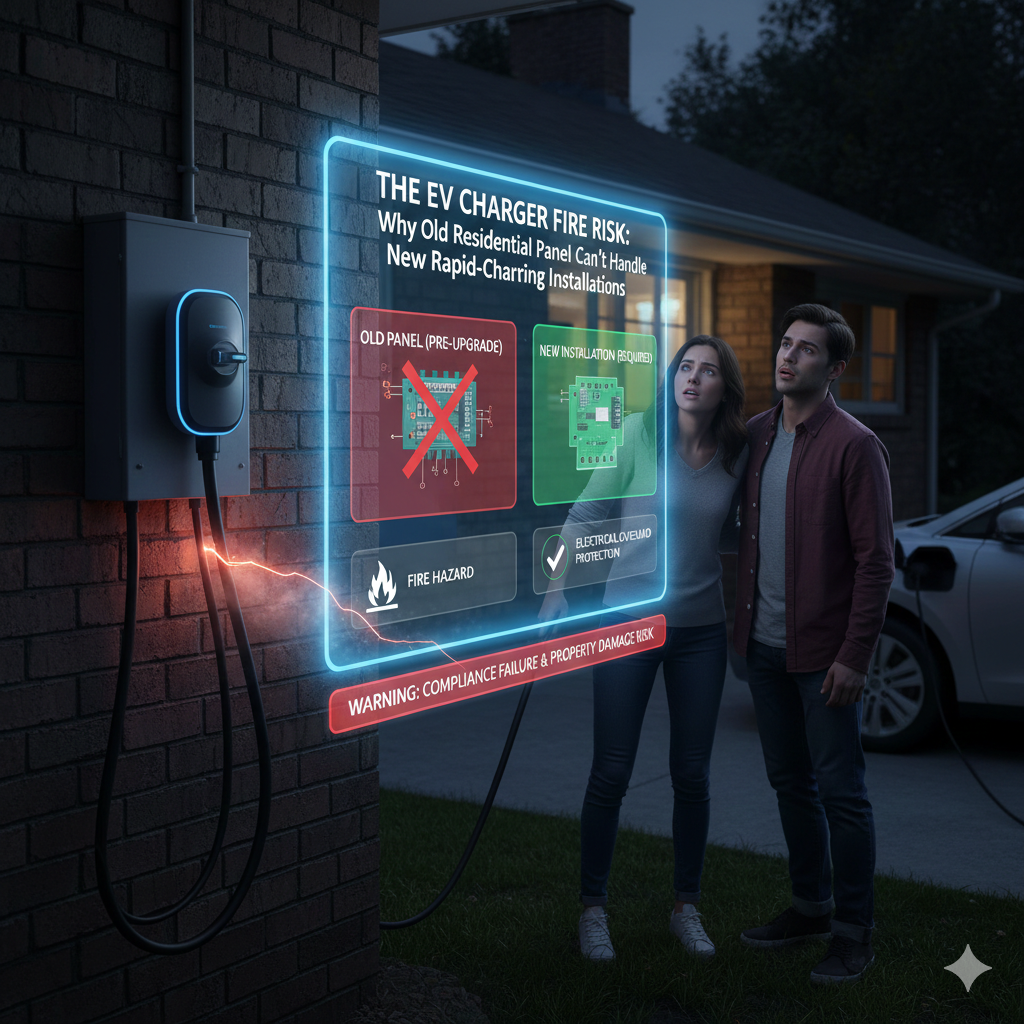 The EV Charger Fire Risk: Why Old Residential Panels Can't Handle New Rapid-Charging Installations