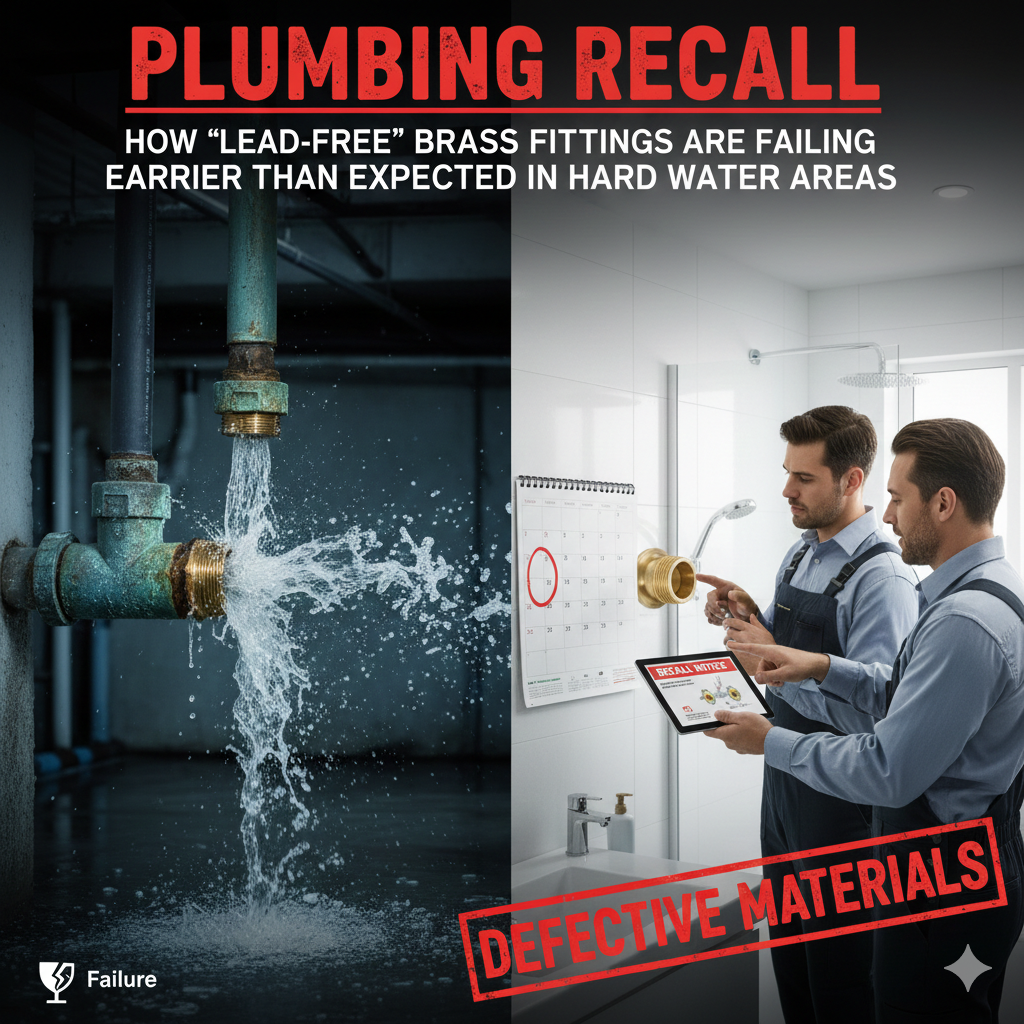 Plumbing Recall: How “Lead-Free” Brass Fittings Are Failing Earlier Than Expected in Hard Water Areas