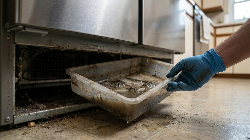 Why Your Refrigerator Condensation Pan Smells Bad and How to Access It