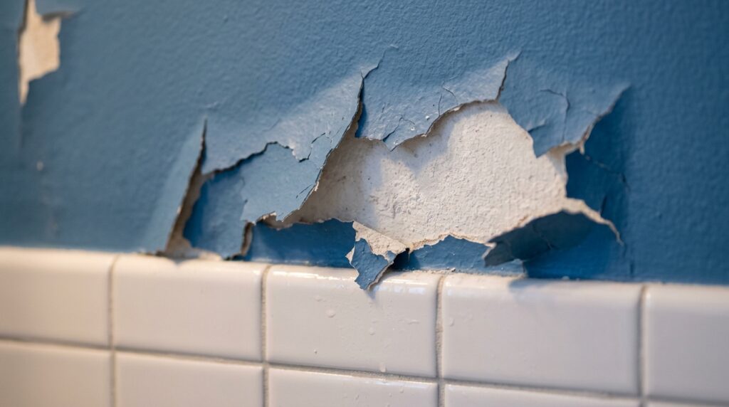 Why Paint Peels Above Your Shower Baseboards Despite Using the Exhaust Fan