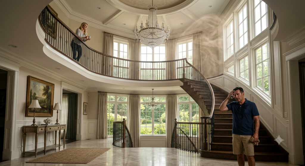 Stratification in Two-Story Foyers: Mitigating Extreme Temperature Imbalances