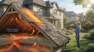 The Relationship Between Attic Bypass Leaks and Premature Shingle Granule Loss
