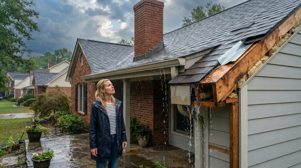 How Improper Flashing Around Chimney Saddles Channels Water Directly into Soffits