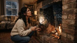 Identifying Creosote Glazing Patterns in Seldom-Used Masonry Fireplaces
