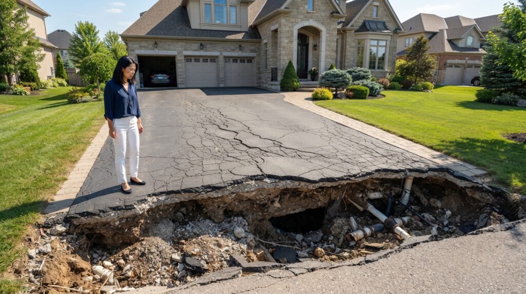 Identifying Asphalt Driveway Alligator Cracking Caused by Subgrade Failure